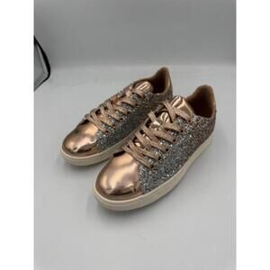 Forever Rose Gold Glitter Sneakers Size W6.5